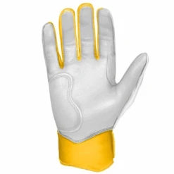 Bruce Bolt Premium Pro Chrome Series Short Cuff Batting Gloves:Yellow -Home Run Store SC yellow 4