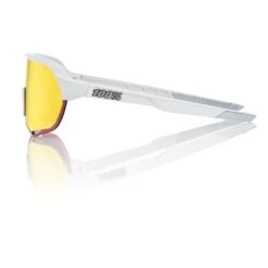 100% S2 Sunglasses Soft Tact Off White - HiPER Red Multilayer Mirror Lens -Home Run Store SP21 S2 60006 00007 PROFILE