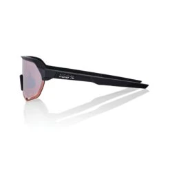 100% S2 Sunglasses Soft Tact Black - HiPER Crimson Silver Mirror Lens -Home Run Store SP22 S2 60006 00002 PROFILE
