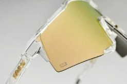 100% SPEEDCRAFT LE " Money Mike 24 " Sunglasses Polished Crystal Clear - Signature Gold HiPER Lens -Home Run Store SP24 MONEY MIKE LE S3 60007 00036 DETAIL 011