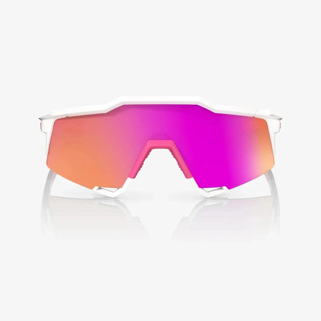 100% Speedcraft® Adult Sunglases Matte White/Pink W/ HiPER® Vital Pink Mirror Lens 4 100% Speedcraft® Adult Sunglases Matte White/Pink W/ HiPER® Vital Pink Mirror Lens - Image 2