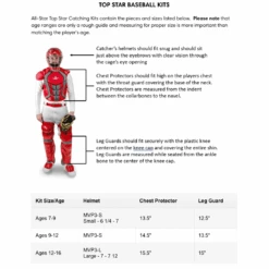 All-Star All Star Top Star Series (Ages 9-12) Catcher's Kit NOCSAE Approved: CKCC-TS-912 -Home Run Store Sizing 3a12e6e3 03bd 45c3 98ef a8ab89e087bf 1