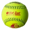 Worth 12" Classic Plus USSSA Hot Dot Slowpitch Softballs (Dozen): UHD12SY -Home Run Store UHD12SY