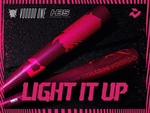 2024 DeMarini Neon Pink LE Voodoo One (-3) BBCOR Baseball Bat: WBD2557010 4 2024 DeMarini Neon Pink LE Voodoo One (-3) BBCOR Baseball Bat: WBD2557010 - Image 2