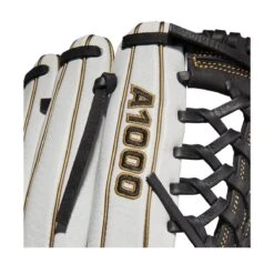 2022 Wilson A1000 T125 12.5" Outfield Fastpitch Softball Glove: WTA10RF22T125 -Home Run Store WBW100184 5 A1000 FP OF T125 125 White Black MetallicGold.png.cq5dam.web .1200.1200