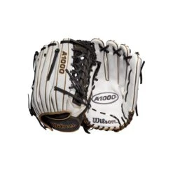 2022 Wilson A1000 T125 12.5" Outfield Fastpitch Softball Glove: WTA10RF22T125 -Home Run Store WBW100184 8 A1000 FP OF T125 125 White Black MetallicGold.png.cq5dam.web .1200.1200
