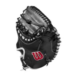 2022 Wilson A2000 M1DSS 33.5" Catcher's Mitt: WTA20RB22M1DSS -Home Run Store WBW100401 2 A2000 M1D C 335 Black White Red.png.cq5dam.web .1200.1200