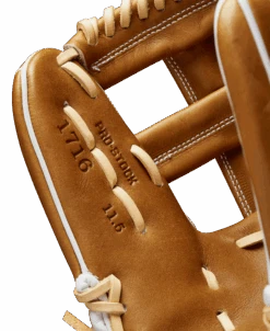 2024 Wilson A2000 1716 11.5" Infield Baseball Glove: WBW101384115 16 2024 Wilson A2000 1716 11.5" Infield Baseball Glove: WBW101384115 -Home Run Store WBW101384 6 A2000 IF 1716 115 SaddleTan Blonde White