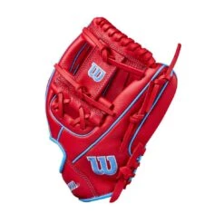 Wilson A500 11.5" Baseball Glove: WBW102540115 8 Wilson A500 11.5" Baseball Glove: WBW102540115 -Home Run Store WBW102540 2 A500 Baseball Red Blue White.png.cq5dam.web .1200.1200
