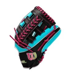 2024 Winter Wilson A2K 1810SS 12.75” Outfield Baseball Glove: WBW1026881275 -Home Run Store WBW102688 2 A2K Winter 2024 1810 OF 1275 Black SeafoamSS FlamingoPink White.png.cq5dam.web .1200.1200