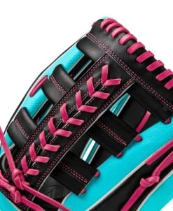 2024 Winter Wilson A2K 1810SS 12.75” Outfield Baseball Glove: WBW1026881275 -Home Run Store WBW102688 4 A2K Winter 2024 1810 OF 1275 Black SeafoamSS FlamingoPink White.png.cq5dam.web .1200.1200