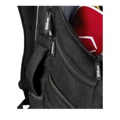 Wilson A2000 Players Backpack Bat Bag: WTA2000 -Home Run Store WTA20BPBL 5 Wilson A2000 Backpack Black Silver Handle.png.cq5dam.web .1200.1200