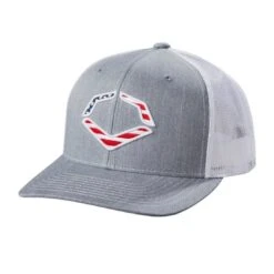 Evoshield USA Trucker Snapback -Home Run Store WTV103432 0 Evo Flag Patch Snapback GY WH.png.cq5dam.web .1200.1200