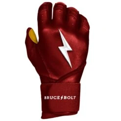 Bruce Bolt PREMIUM PRO Long Cuff Batting Gloves: Maroon 10 Bruce Bolt PREMIUM PRO Long Cuff Batting Gloves: Maroon -Home Run Store premium pro long cuff batting gloves maroon brucebolt 626068