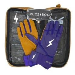 Bruce Bolt PREMIUM PRO Long Cuff Batting Gloves: Purple -Home Run Store premium pro long cuff batting gloves purple brucebolt 220810