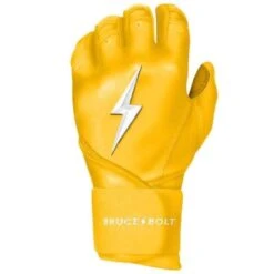 Bruce Bolt PREMIUM PRO Long Cuff Batting Gloves: Yellow -Home Run Store premium pro long cuff batting gloves yellow original series gloves brucebolt 449035 1296x 51ecb4d5 75c1 478c aade 2ca411975ab2