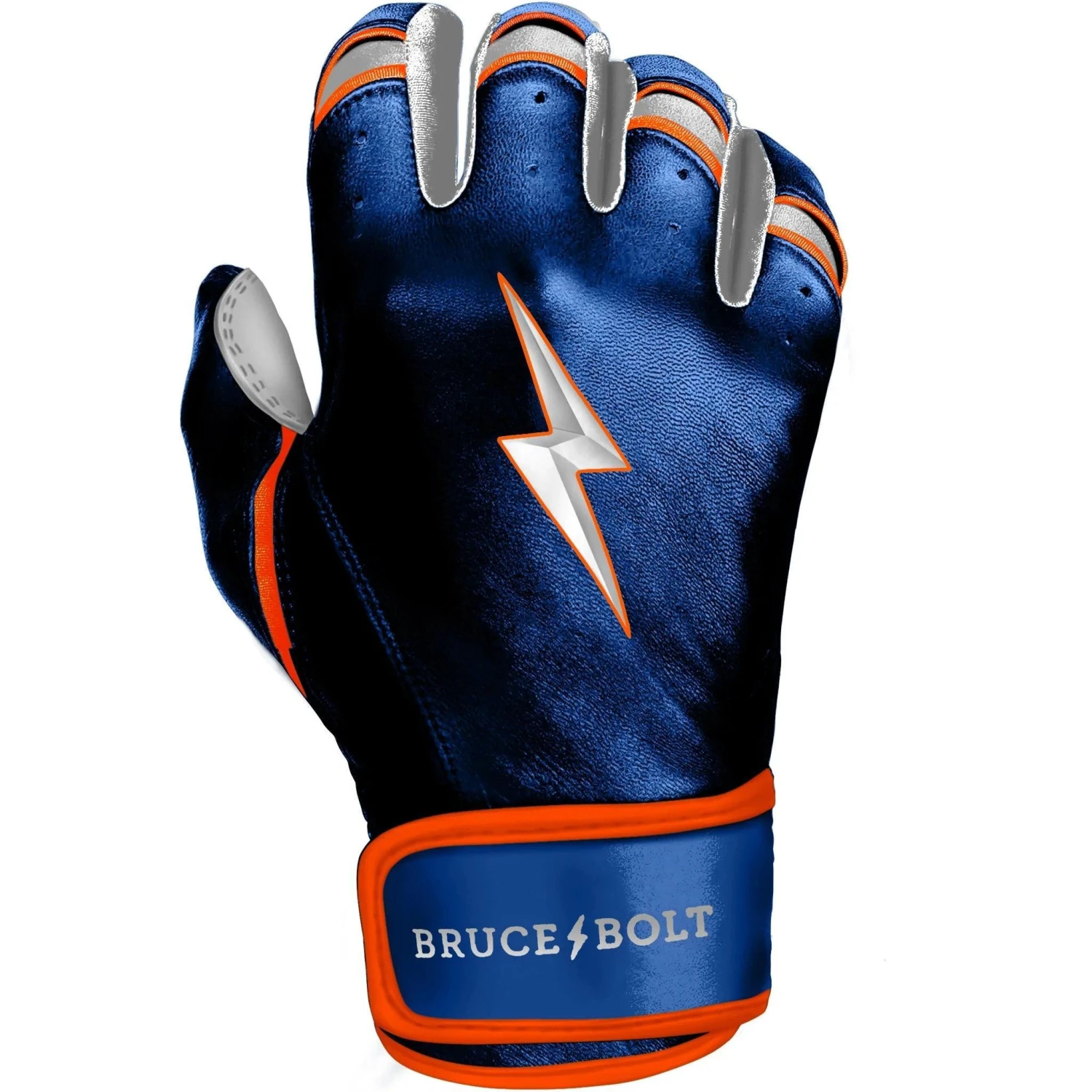 Bruce Bolt PREMIUM PRO NIMMO Short Cuff Batting Gloves: Blue 4 Bruce Bolt PREMIUM PRO NIMMO Short Cuff Batting Gloves: Blue - Image 2