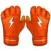Bruce Bolt PREMIUM PRO Short Cuff Batting Gloves: Orange 2 Bruce Bolt PREMIUM PRO Short Cuff Batting Gloves: Orange -Home Run Store premium pro short cuff batting gloves orange brucebolt 362485