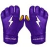Bruce Bolt PREMIUM PRO Short Cuff Batting Gloves: Purple -Home Run Store premium pro short cuff batting gloves purple brucebolt 588698
