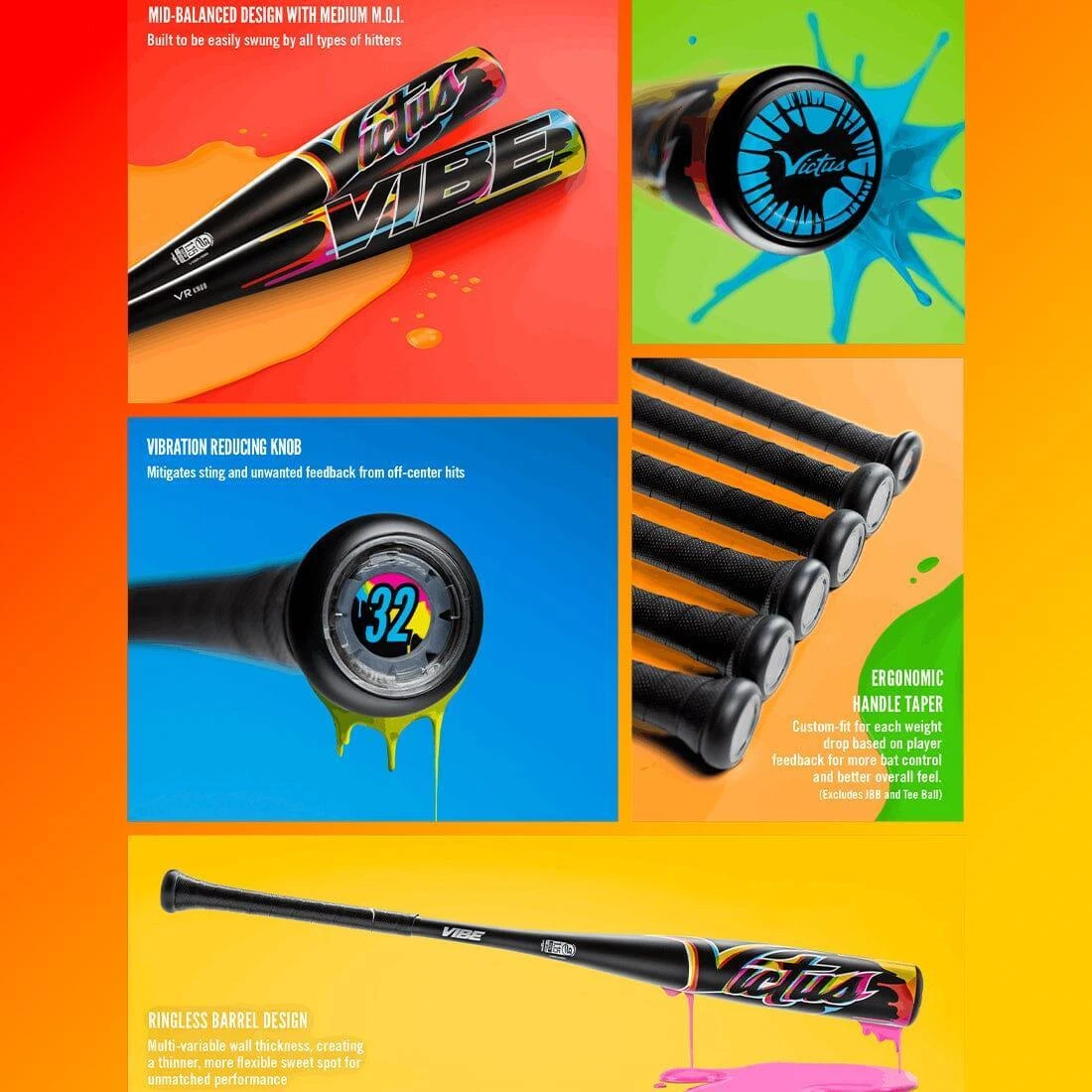 2023 Victus Vibe (-10) 2 3/4" USSSA Baseball Bat: VSBVIB10 6 2023 Victus Vibe (-10) 2 3/4" USSSA Baseball Bat: VSBVIB10 - Image 4